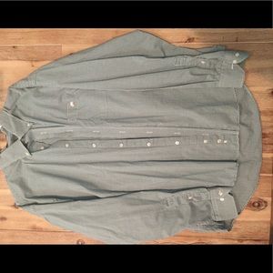 Mens Cotton Brothers Green+ White Checkered Sleeve